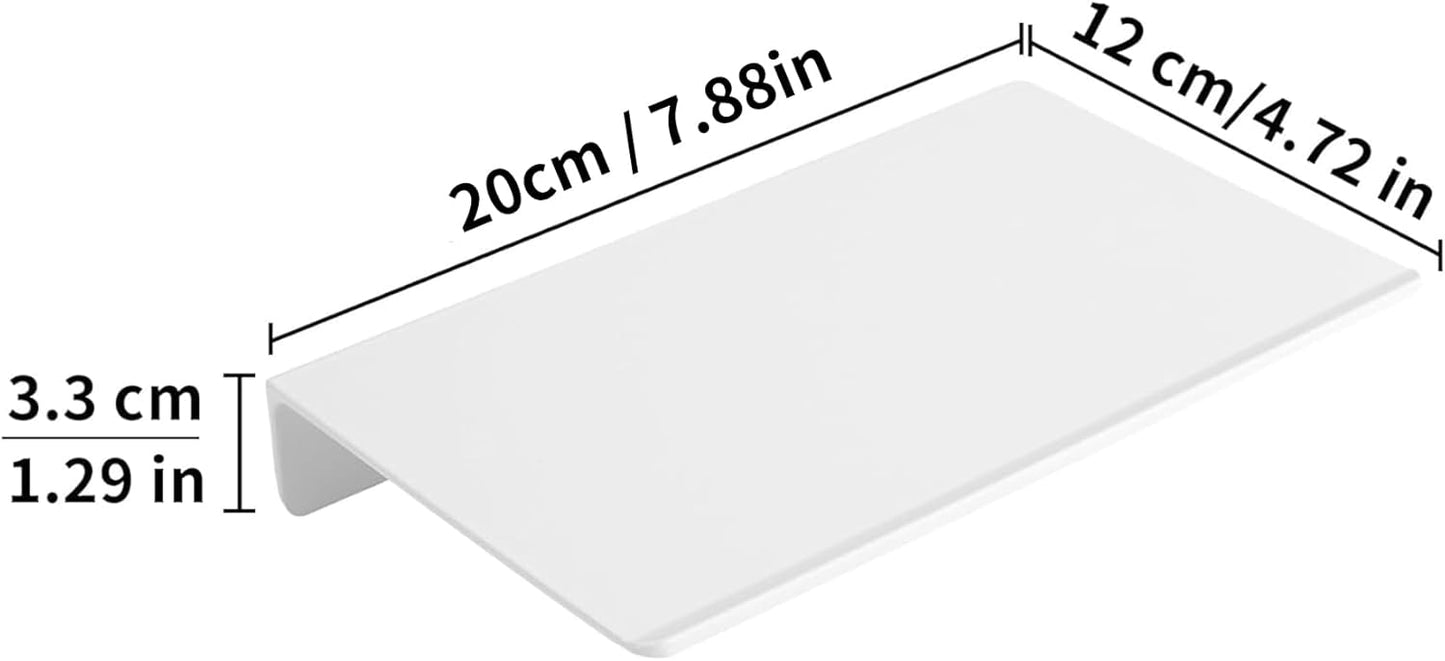 JOOM Metal Floating Shelf - Floating Shelf, Bathroom Shelf, Display Shelves for Wall Storage (White, 8Inch)