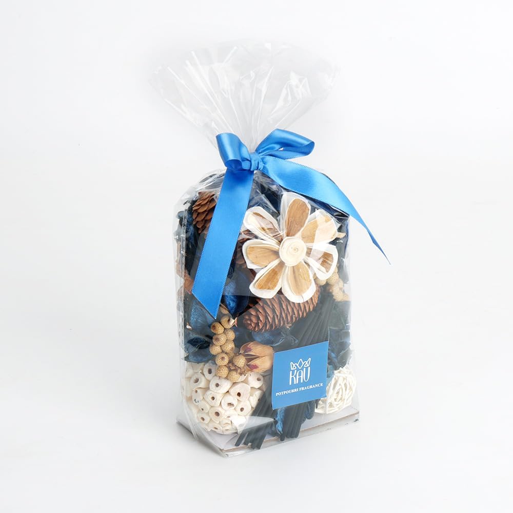 Potpourri Bowl Filler, Spring Pot pourri Dried Flower Vase Fill Mix, Home Decor Scented Dry Poporri, 3 Color Options Natural Flower Home Decor (Blue)