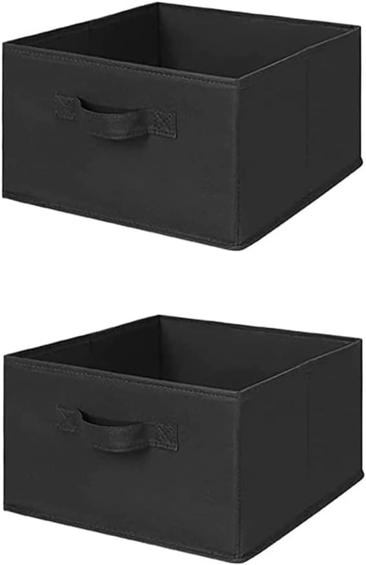 MAX Houser Hanging Shelf Closet Storage Organizer Removable Drawers ，Hanging Storage Organizer Hanging Sweater 2 Sock Underwear Drawers for Closet, Bedroom, Black