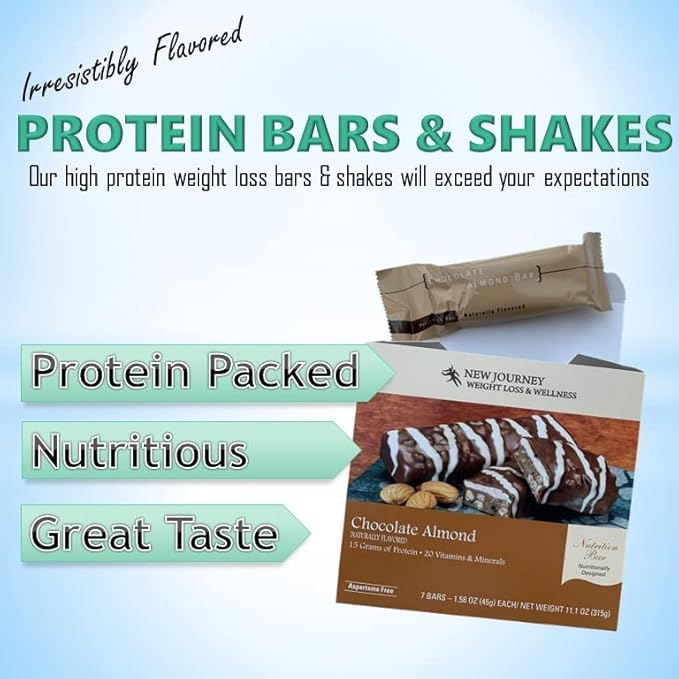 Marshmallow Brownie Crisp Bar - New Journey Weight Loss & Wellness - High Protein Meal Replacement Nutrition Bar (7 bars/box)