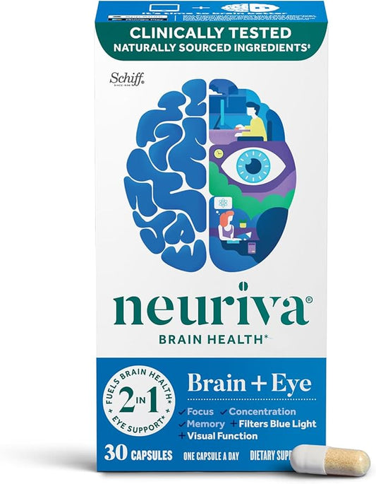NEURIVA Brain + Eye Supplement 30ct Capsules