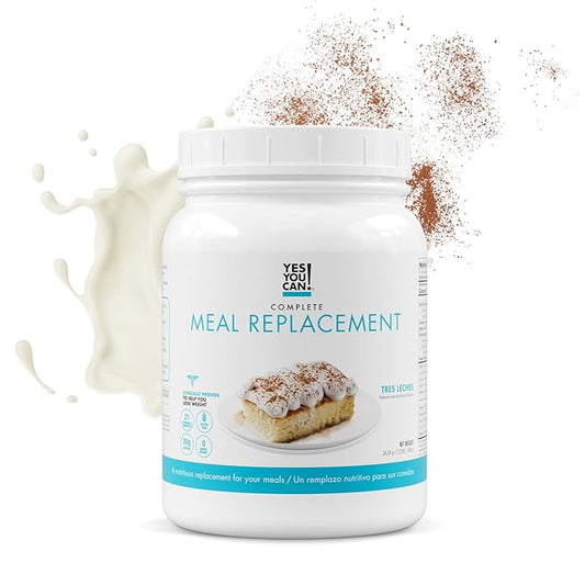 Yes You Can! Complete Meal Replacement - 15 Servings, 20g of Protein, 0g Added Sugars, Over 20 Vitamins and Minerals - All-in-One Nutritious Meal Replacement Shake (Tres Leches)