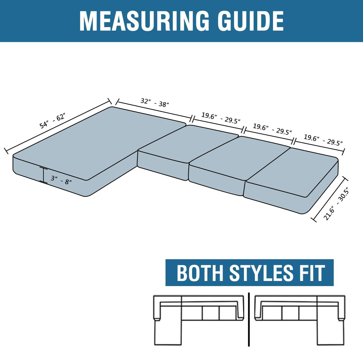 H.VERSAILTEX Velvet Stretch Sectional Couch Covers 4 Pieces Sofa Seat Cushion Covers L Shape Separate Cushion for Both Left/Right Couch (Large Sofa 3 Seater + 1 Chaise, Grey Striped)