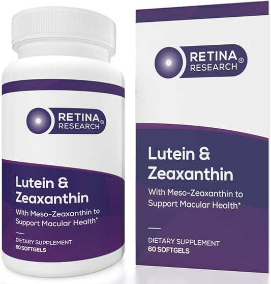 Lutein & Zeaxanthin Eye Vitamins Supplement 3rd Party 60 Softgels