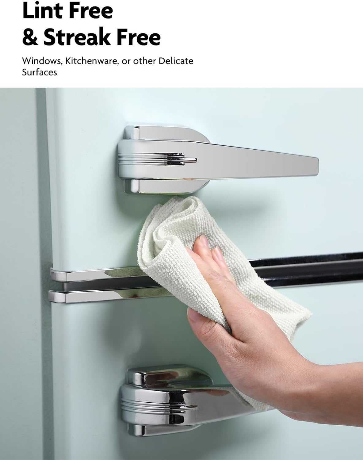 Fantasticlean Microfiber Cleaning Cloth Roll -75 Pack, Tear Away Microfiber Towels, 12" x 12", Reusable, Washable, Scratch Free, Ultra Absorbent Dish Rags for Car, Home, Garage or Shop (Cool Grey)