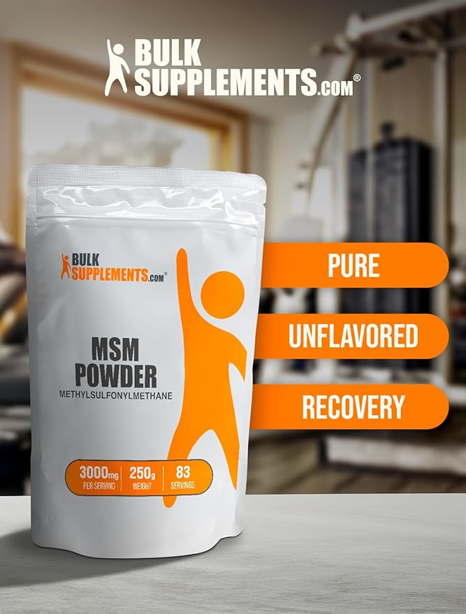 BulkSupplements.com MSM Powder 3000mg - 3000mg per 250g (8.8 (8.8 oz) 1)