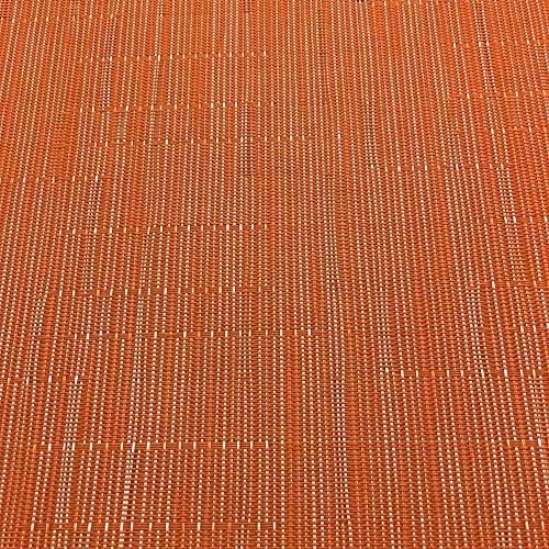 WAZAIGUR Placemats Set of 4 for Dining Table Heat-Resistant Washable Place Mats Woven Vinyl Kitchen Table Mats Easy to Clean,Orange