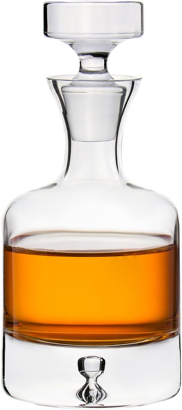 Ravenscroft Crystal | Elegant European-Made Hand-Blown Taylor Decanter w/Stopper | 100% Lead-Free Crystalline | 35 FL Oz | Gift-Boxed