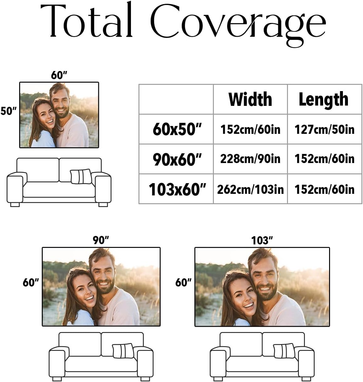 Personalized Custom Tapestry - Ships Next Business Day, Made in USA - Upload Your Own Image for a Unique Wall Hanging Backdrop, Perfect for Home & Living Room Decor, Bedroom Wall Art (60x103)