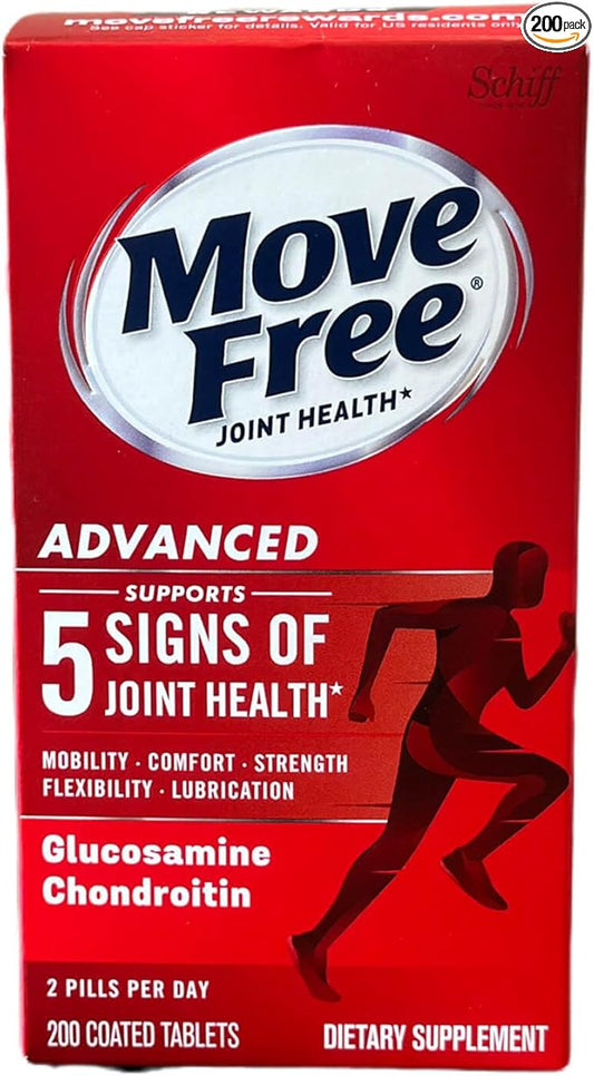Move Free Advanced Glucosamine Chondroitin + 200 Tablets (100 Servings)*