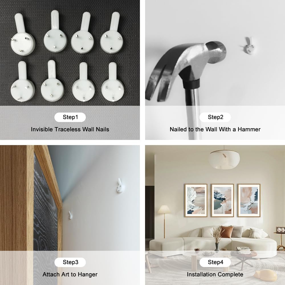 HPNIUB Large Modern Abstract Framed Canvas Wall Art Set, Minimalist Splash ink Blue Pink Pastel Watercolor Wall Decor,Illustration Neutral Art Painting for Living Room,Bedroom,Dining Room,Office -16"x24"x3