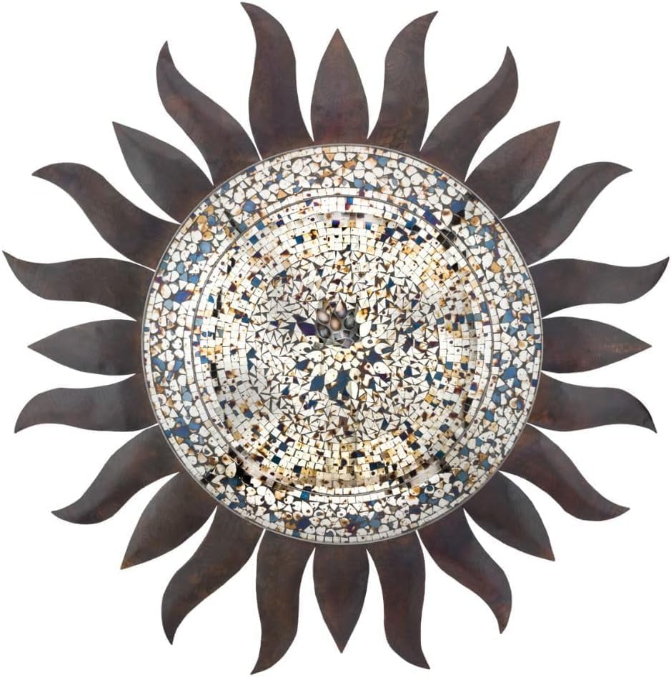 Regal Art & Gift Dazzle Large Metal Sun Wall Decor - 36 Inch | Indoor Outdoor Rust-Resistant Sunburst Sculpture | Eye-Catching Metal Sun Wall Art Accent for Patio, Garden, Living Room