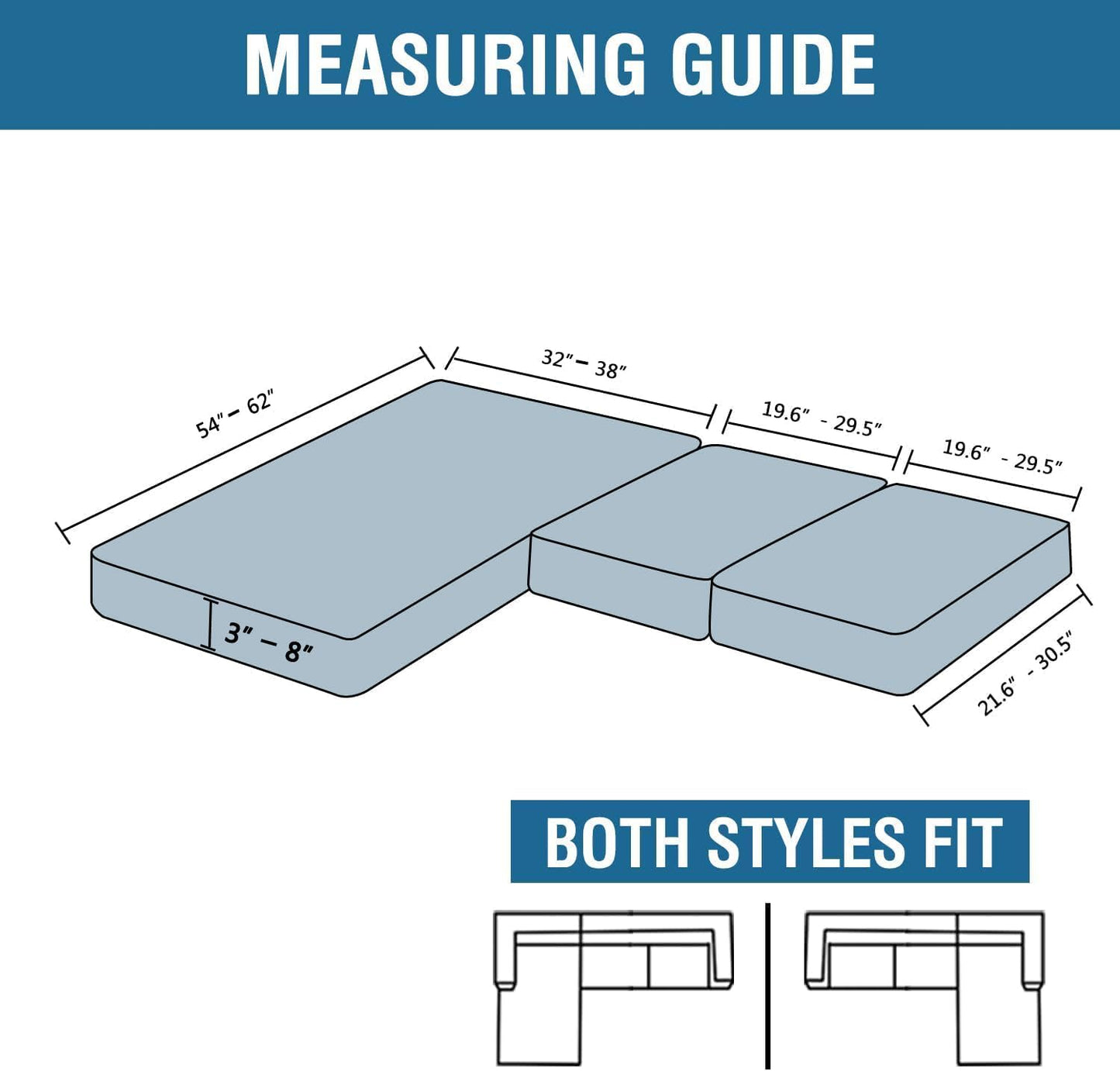 H.VERSAILTEX Velvet Stretch Sectional Couch Covers 3 Pieces Sofa Seat Cushion Covers L Shape Separate Cushion Couch Cover for Both Left/Right Sectional Couch (Large Sofa 2 Seater + 1 Chaise, Ivory)
