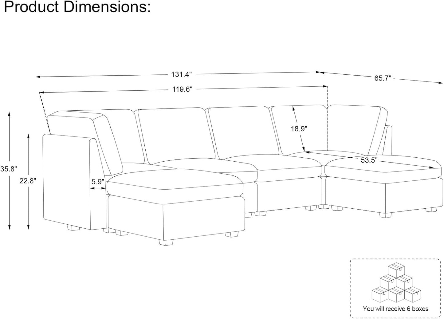Belffin Modular Sectional Sofa with Storage Ottoman, Oversized Cloud Couch Sectional with Extra Deep Seat, Convertible Upholstered U Shaped Sectional Couches for Living Room, Plush Corduroy Green