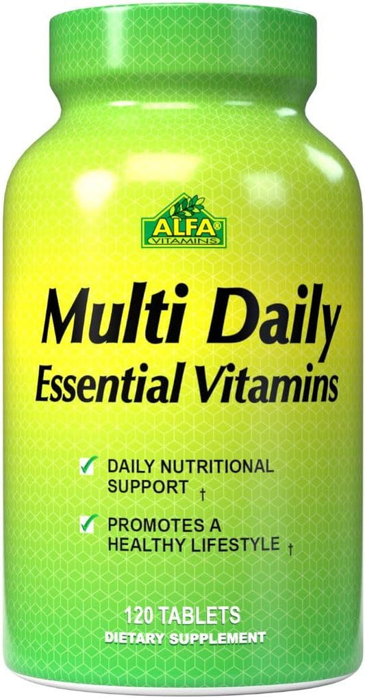 ALFA VITAMINS Multi Daily Vitamins Essential 120 Tablets