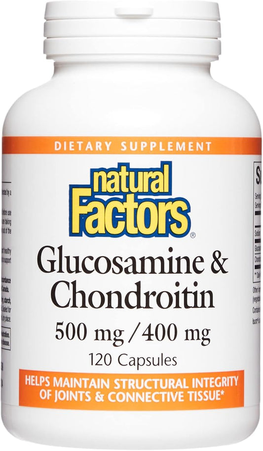 Natural Factors, Glucosamine & Chondroitin, Supports 120 Capsules