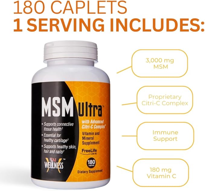 Youngevity Freelife MSM Ultra, 180.0 Count