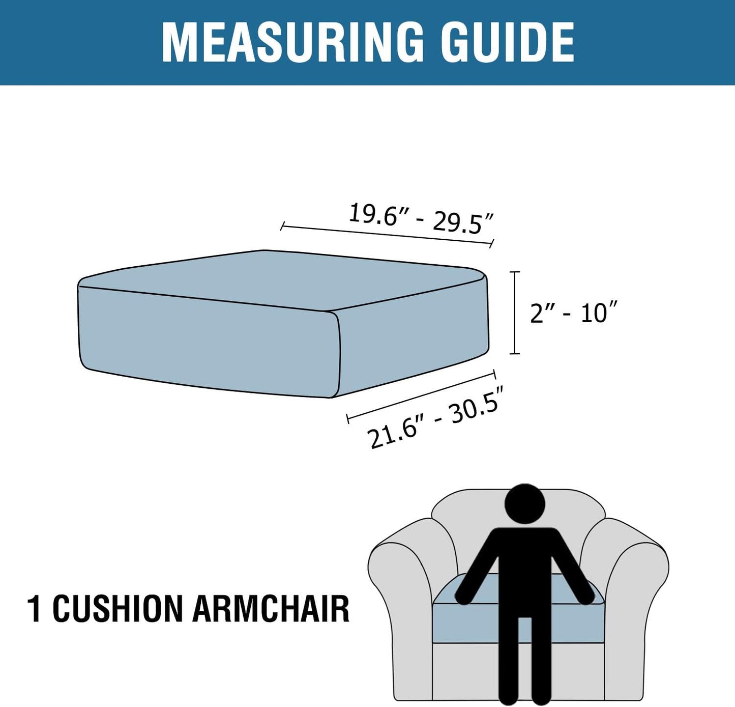 H.VERSAILTEX Velvet Stretch Couch Cushion Cover Plush Cushion Slipcover for Chair Cushion Furniture Protector Seat Cushion Sofa Cover (1 Piece Armchair Cushion Covers, Taupe)