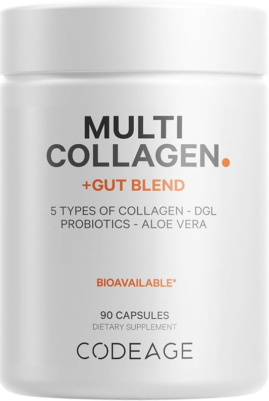 Codeage Multi Collagen + Gut Blend 1, 2, 2, 3, 3, 5 5 & 10 – 90 Capsules