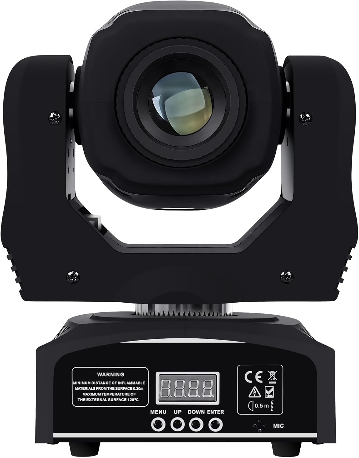 DJCLUB Stage Lights LED Mini Moving Head DJ Light Lyre Projection 60W DJ Spot Lights with 7 Colors 8 Gobos Spotlight DMX 512 with Sound Activated for Disco Home Party Wedding Nightclub