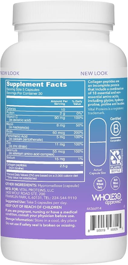 Vital Proteins Collagen Peptides Beauty Edition 2.5g of 30 Servings