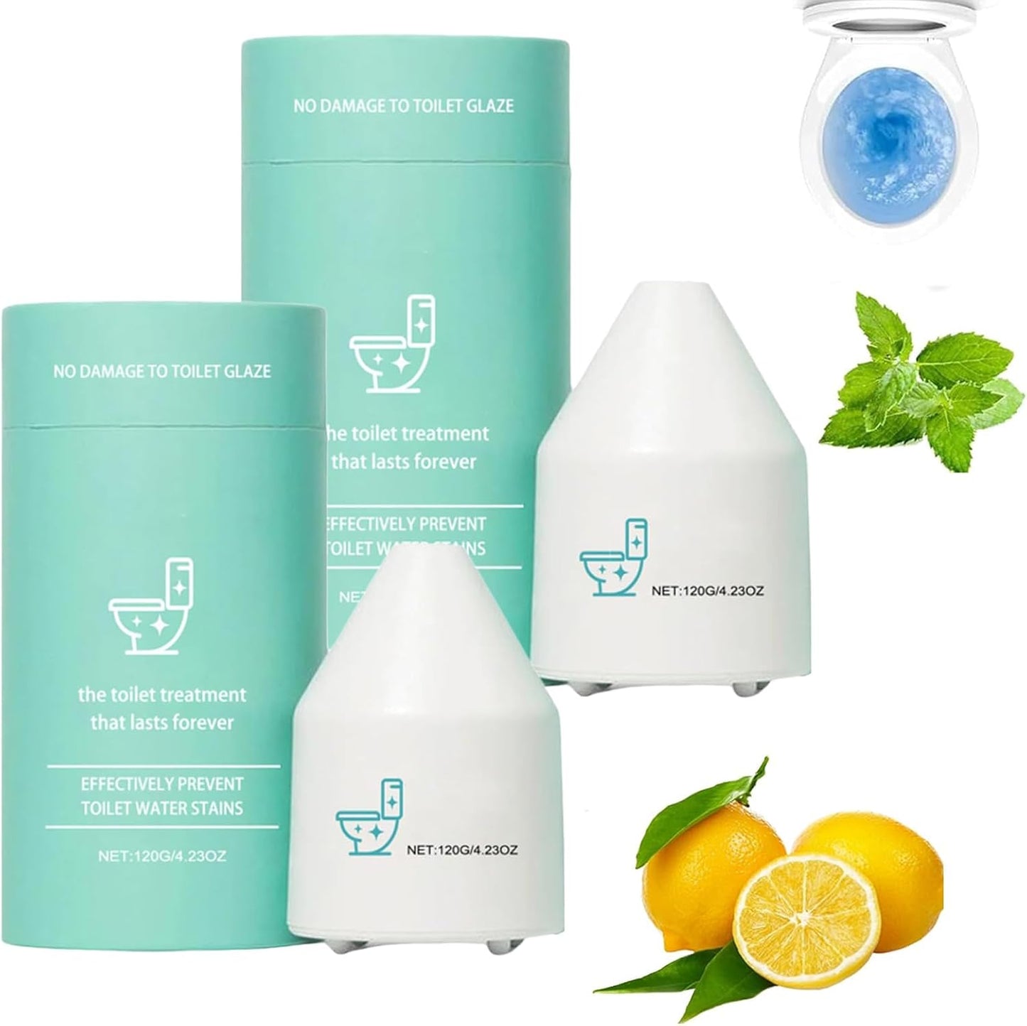 Krazy Toilet Bowl Cleaner, Crazy Klean Toilet Cleaner, Automatic Refreshes Toilets, Long-Lasting Cleane Fresh Scent, No Scrubbing Required (2)