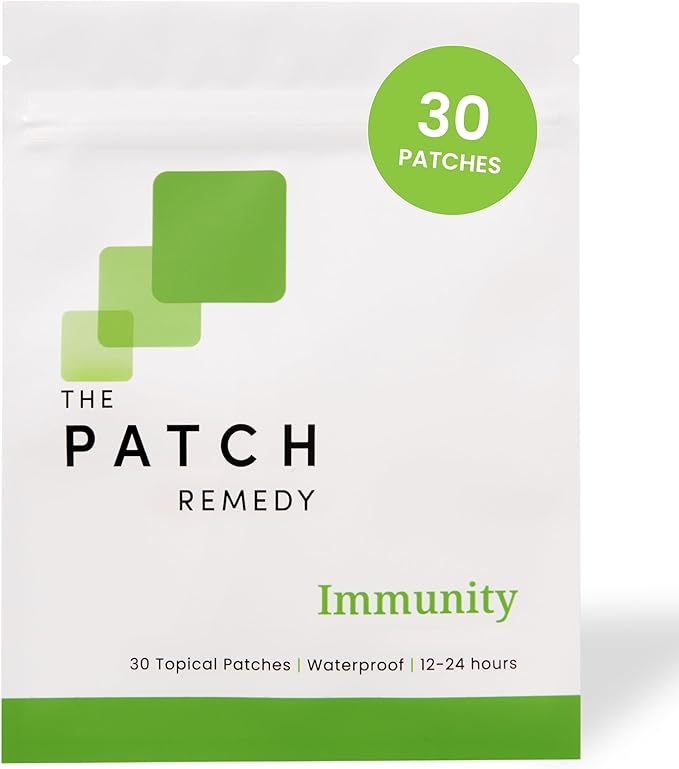 The Patch Remedy Immunity Patches - 30 Topical Immune Patches Containing Vitamin C, Zinc, Echinacea Extract & Ginkgo Biloba, Lasts 24 Hours