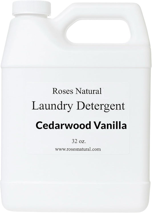 Plant-Based Liquid Laundry Detergent, 32 Fl Oz, Multiple Scents, HE Compatible (Cedarwood Vanilla)