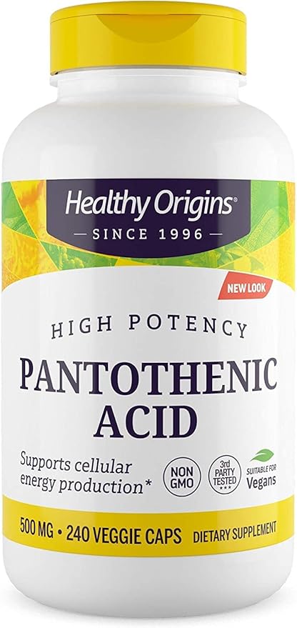 Healthy Origins Pantothenic Acid, 500 mg 240 Veggie