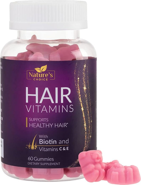 Hair Vitamins Gummies with Biotin 5000 60 Gummy
