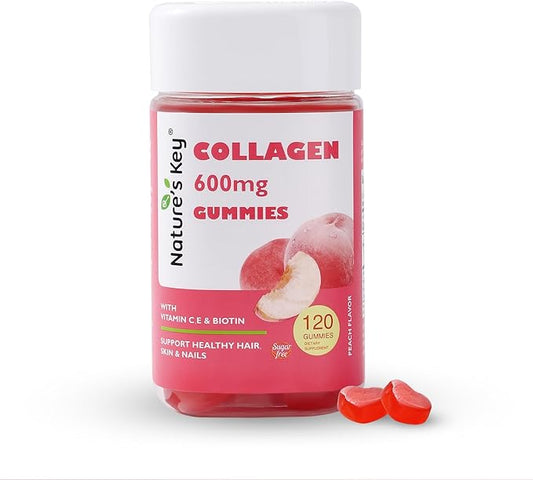 Nature's Key Collagen Gummies with Vitamins 600mg Collagen (120 Gummies, 1)