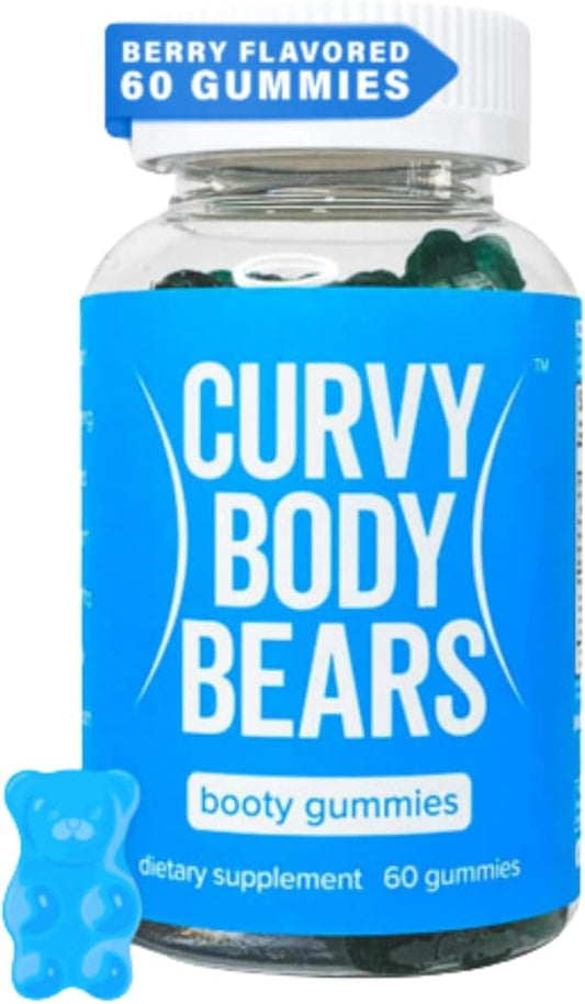 Bum Gummies for Women | Workout Support Gummies | Women’s Fitness Supplement | with Essential Herbs, Vitamins, Multivitamins, Fenugreek, and Ginseng | Berry Flavored | (60 Gummies)