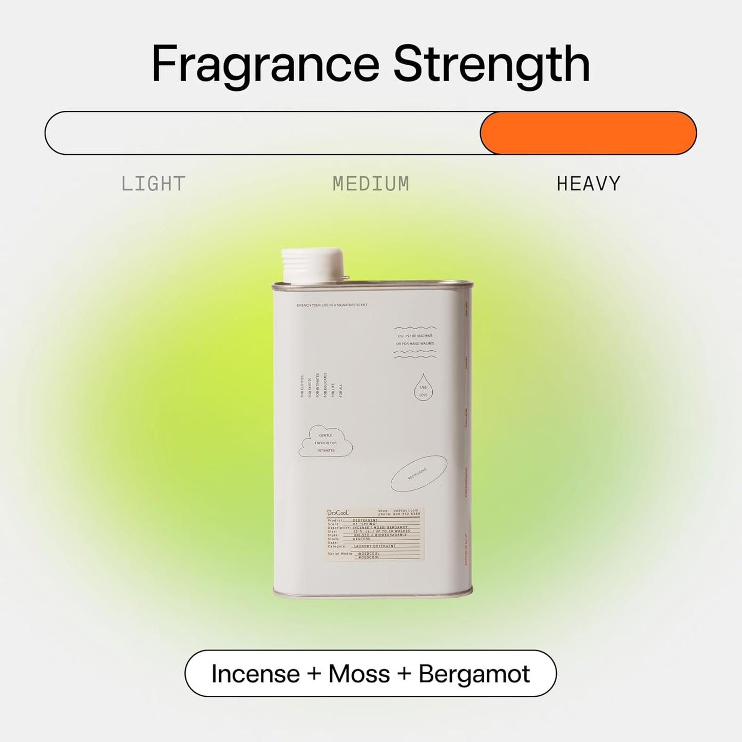 DedCool Liquid Laundry Dedtergent (05 Spring, 32 fl oz) Luxurious Fragrance, Scented, Removes Stains, Ideal for 60 Washes, Infused with Natural Essential Oils, Vegan, Non-Toxic, Cruelty & Dye Free