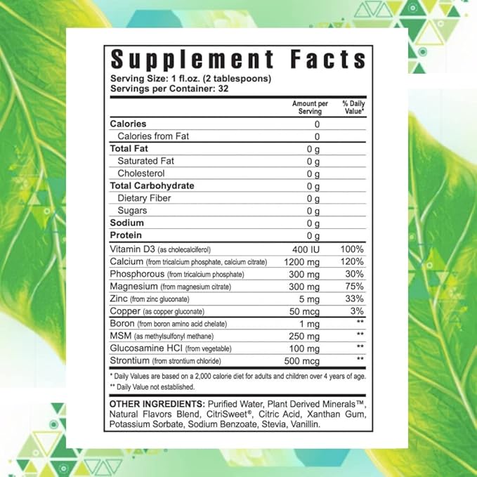 Youngevity Beyond Osteo-FX Liquid 32 oz 1200/300mg + D3, Zinc, 77 Trace (32 fl 4)