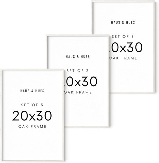 HAUS AND HUES Standalone White Oak Frame Set of 3-20x30