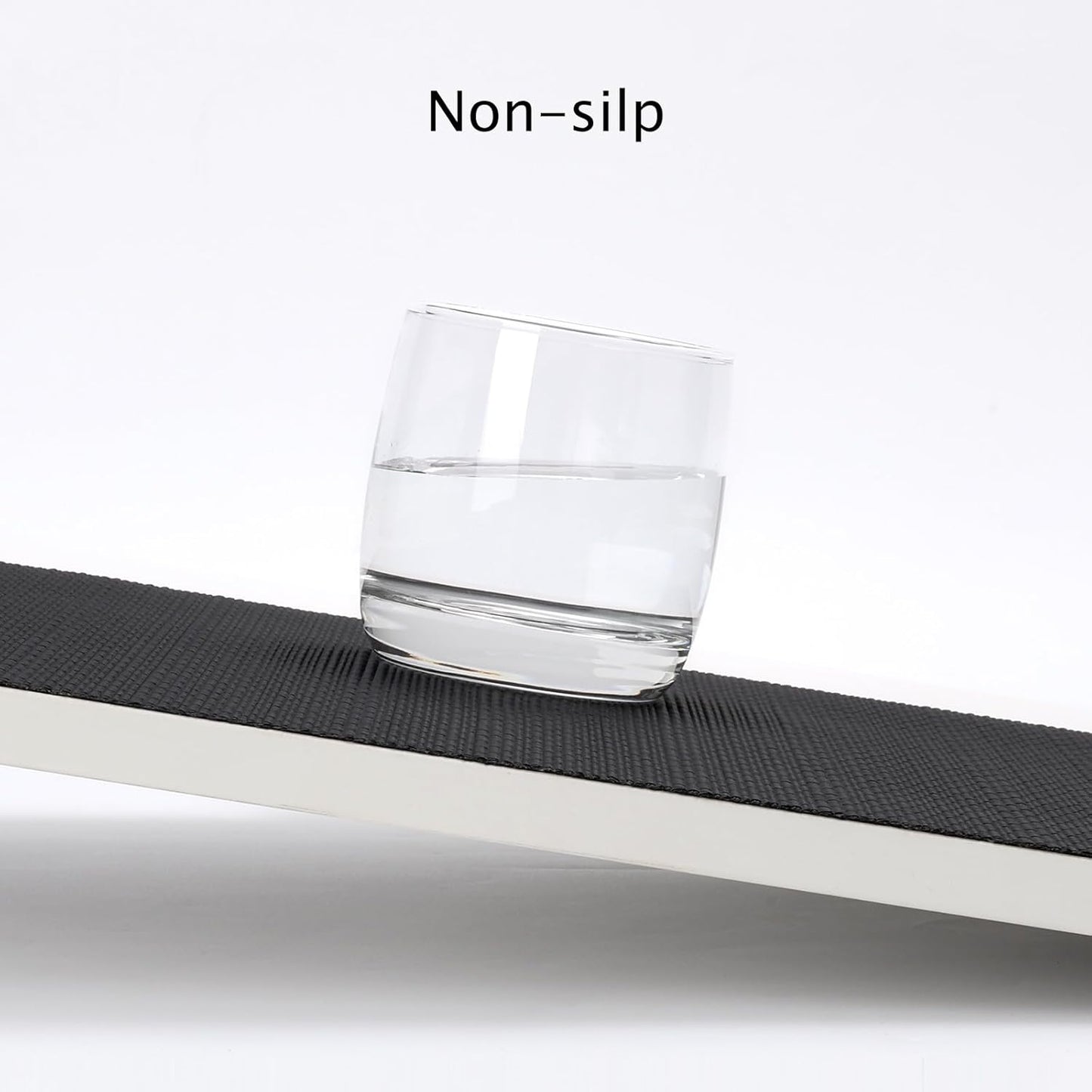 Myir JUN Placemats Set of 6, Vinyl Woven Placemats Place Mats Indoor Washable Table Mats Non-Slip Place mats for Dining Table (Black, Set of 6)