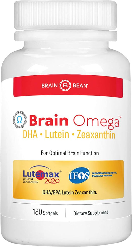 Brain Omega with Lutein & Zeaxanthin, 3 Plus 460 mg 90 mg 180 Softgels, 90 Servings