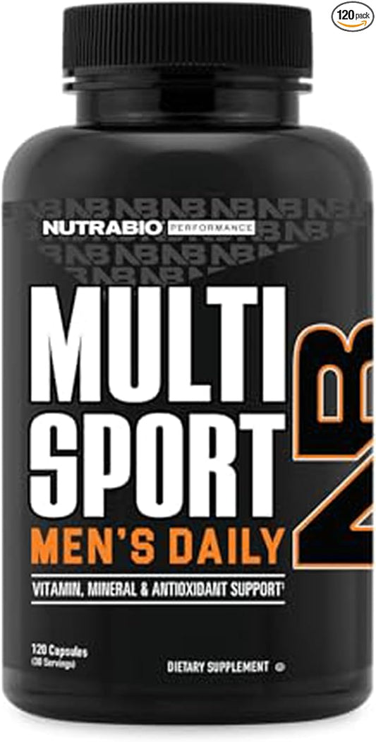 NutraBio Multisport for Men 33 Vitamins, (120 Vegetable