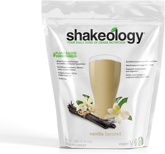 Shakeology Vegan Protein Powder - Gluten Free, Superfood Protein Shake - Helps Support Healthy Weight Loss, Lean Muscle Support, Gut Health, Manage Effects of Stress, Vanilla - 30 Servings