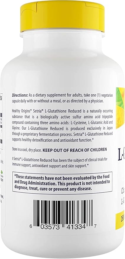 Healthy Origins L-Glutathione (Setria) Reduced, 250 mg 150 Veggie