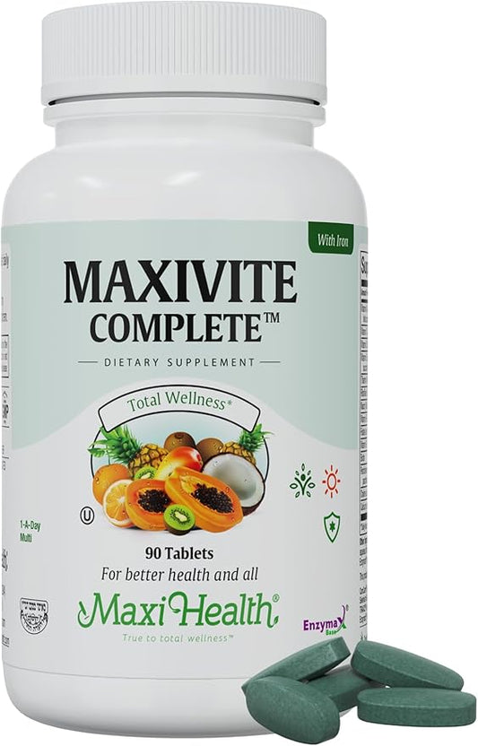Maxi Health Complete Once Daily Vitamins B1 B2 B2 B3 B3 B6 B6 B12 B12 C D3 E (90 Tablets)