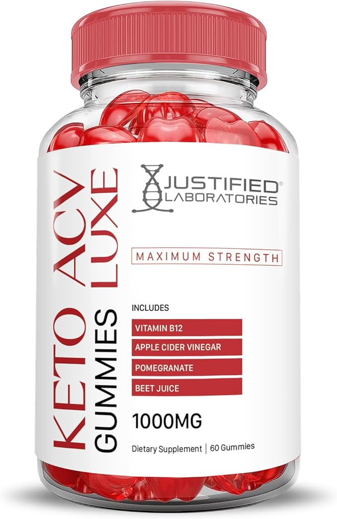 (5 Pack) Luxe Keto ACV Gummies Advanced Formula 1000MG Luxe Keto Gummies Apple Cider Vinegar Formulated with Pomegranate Beet Juice Powder B12 Vegan Non GMO 300 Gummys
