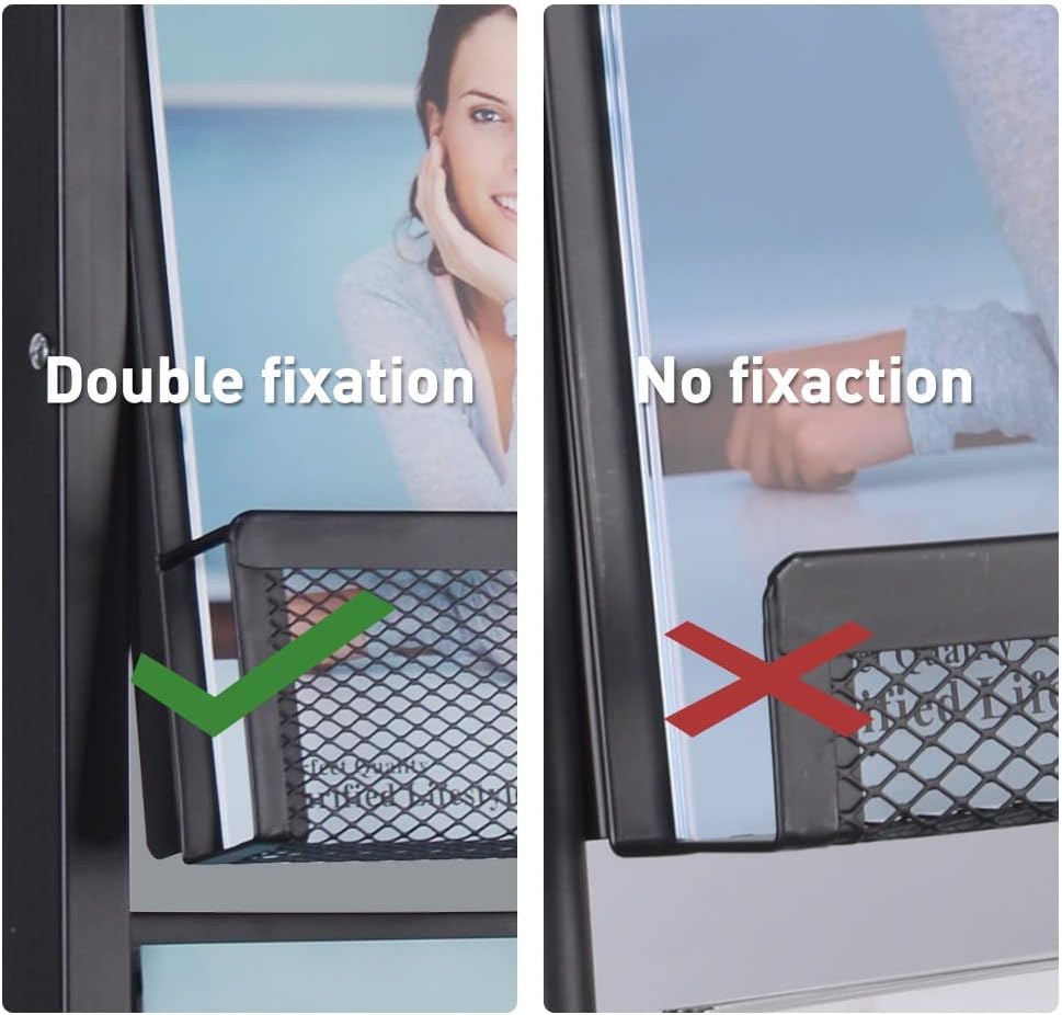 Floor Magazine Rack brochure Display Stand for Offices and Public Reception Area，Literature Rack with 4 Universal Wheels (70"×27×13.8")