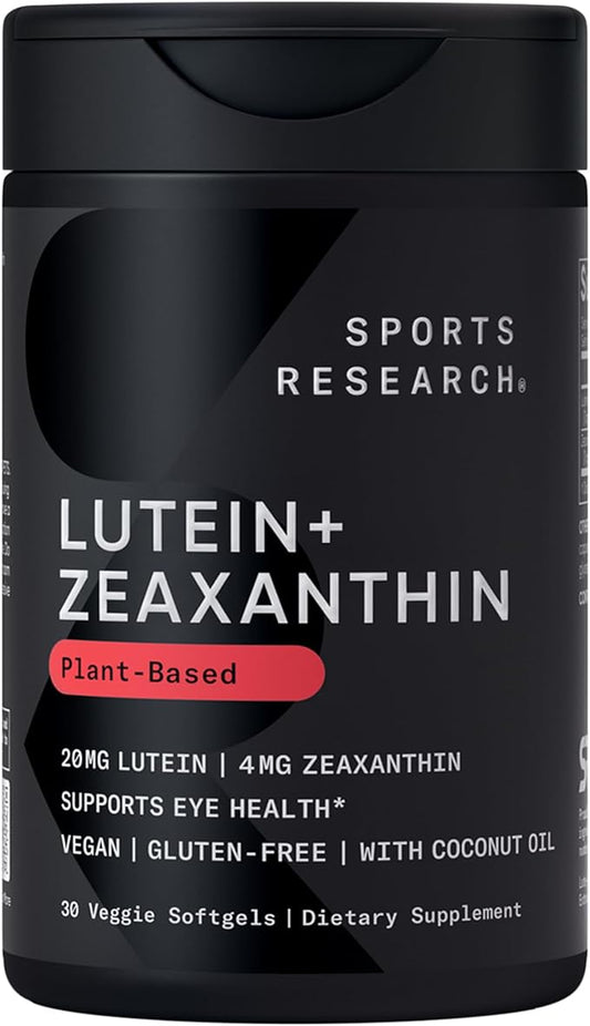 Sports Research Vegan Lutein + Zeaxanthin (20mg) with (30 Softgels)