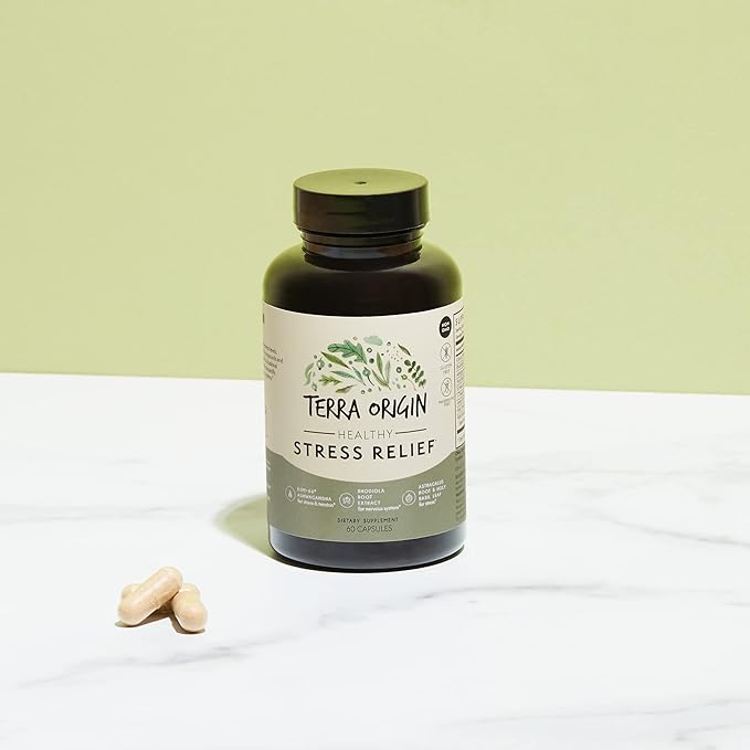 TERRA ORIGIN Healthy Stress Relief Capsules 60 Capsules KSM-66 Organic
