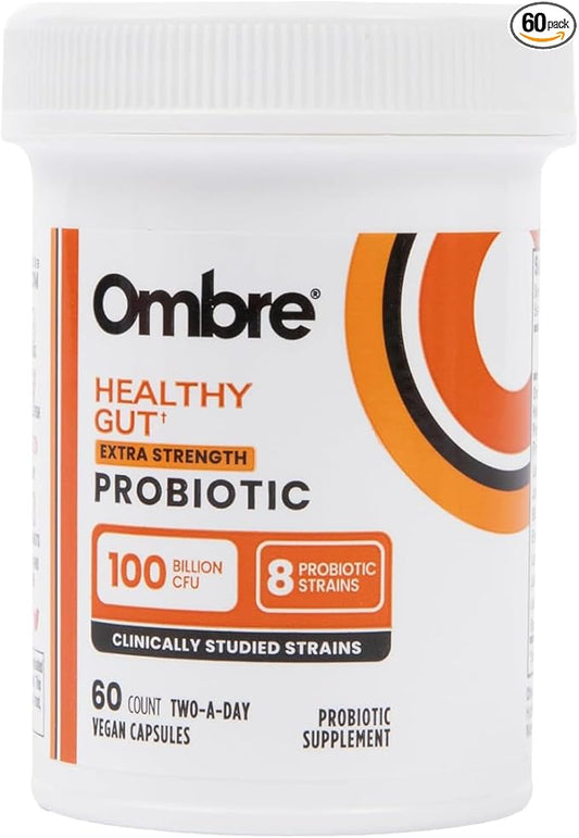 Ombre Healthy Gut Probiotics for Digestive 100 Billion 30 Servings