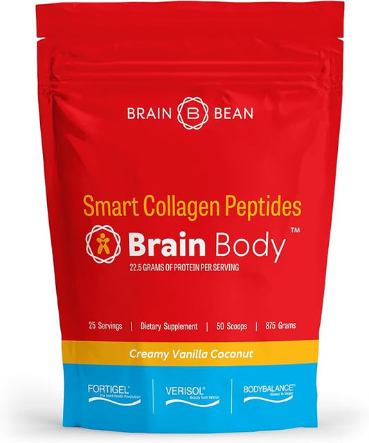 Brain Body Collagen Peptides Powder 25 Servings 875 Grams