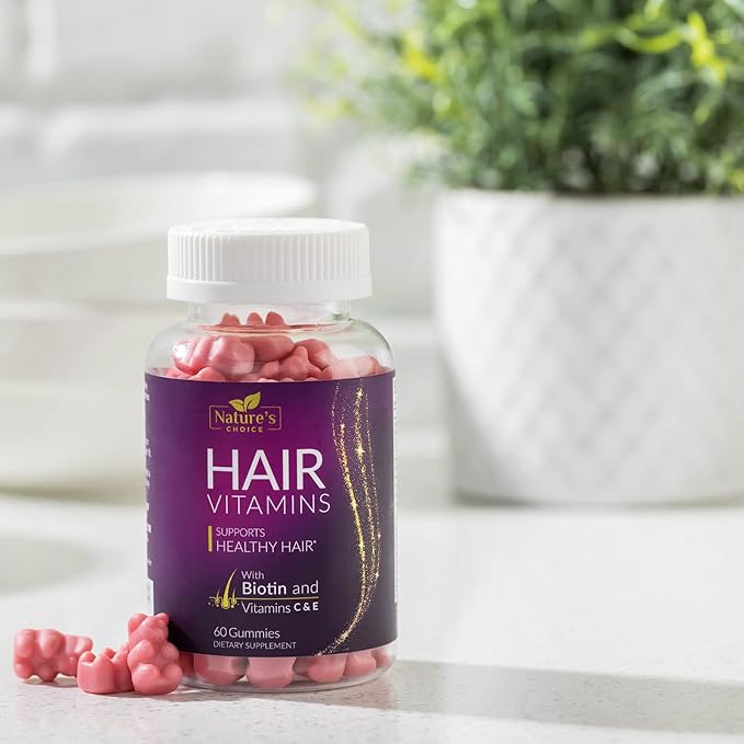 Hair Vitamins Gummies with Biotin 5000 60 Gummy