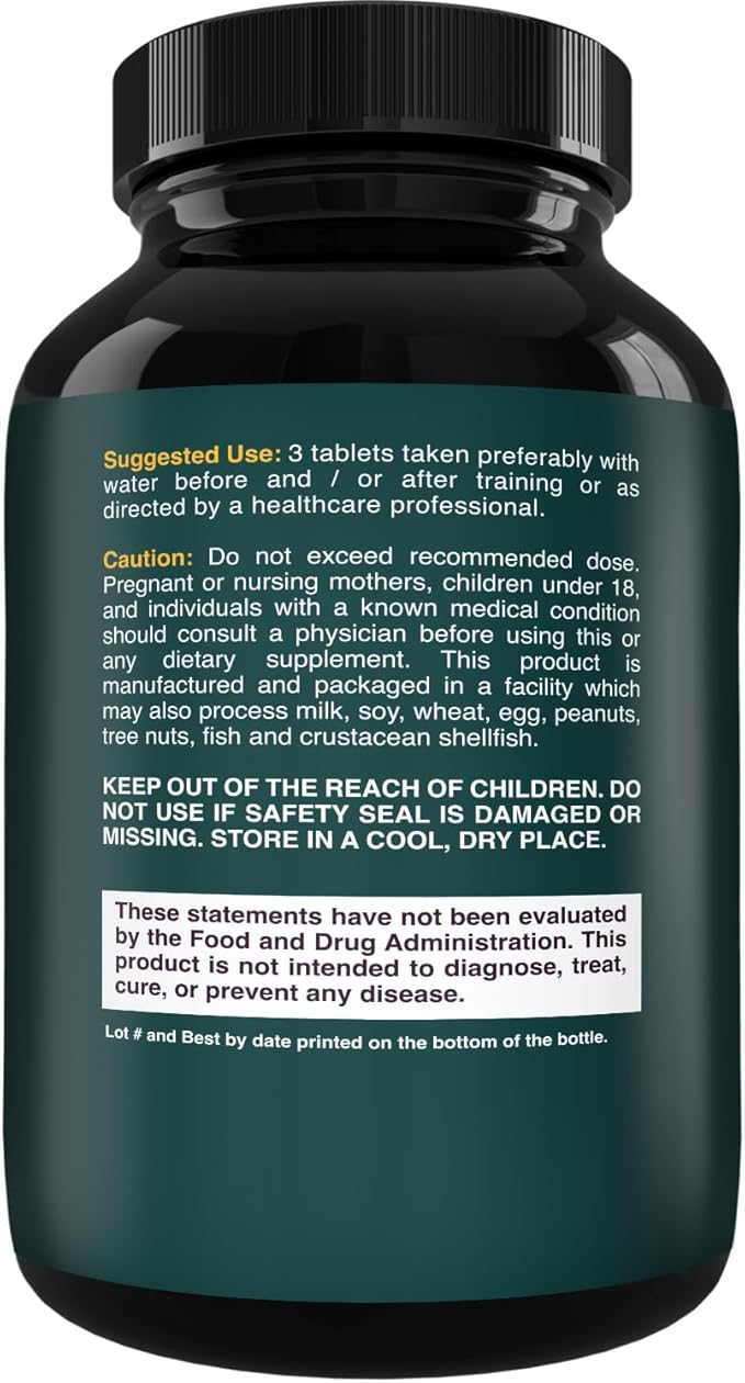 Branch Chain Amino Acids Supplement - Vegan BCAA Tablets Post Workout Muscle Recovery and Muscle Growth Support - Branched Chain Amino Acids Supplement for Men and Womens Workout Recovery 120 Count