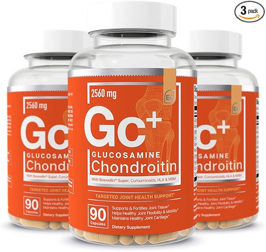 Essential Elements Glucosamine Chondroitin MSM Boswellia 270 Capsules (3 Pack)